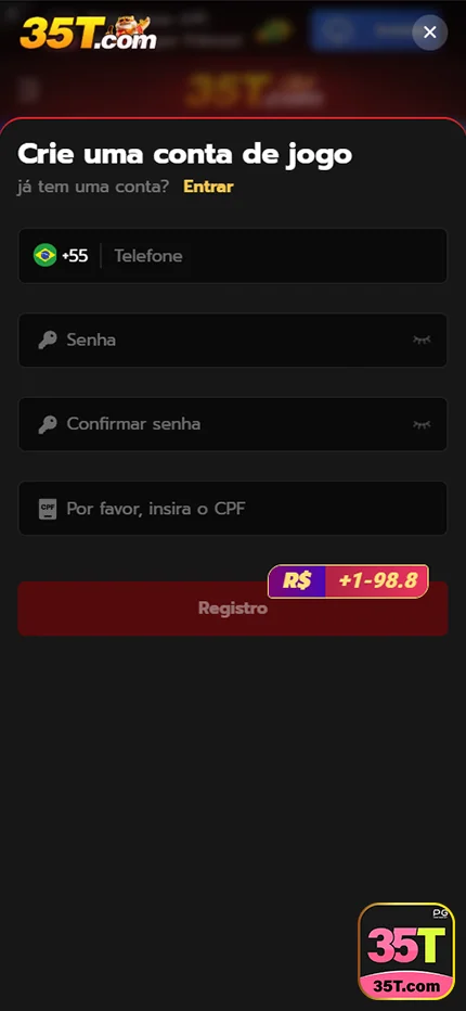 Usuário acessando serviços VIP na plataforma 35t.com
